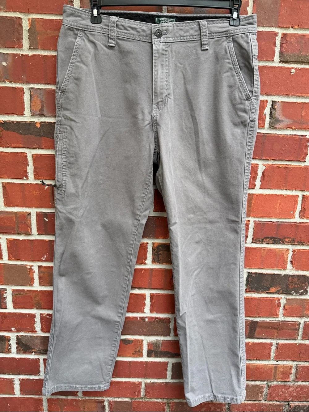 GH Bass & Co Canvas Terrain Pants 34x32 Rugged Gray Cotton Cargo Pants P4